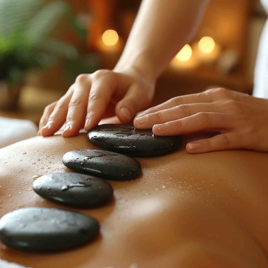 Hotstone massage via Studio Flow Feel Create